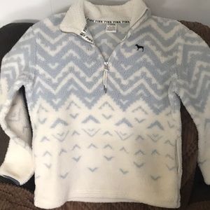 Pink fleece sweater size xs